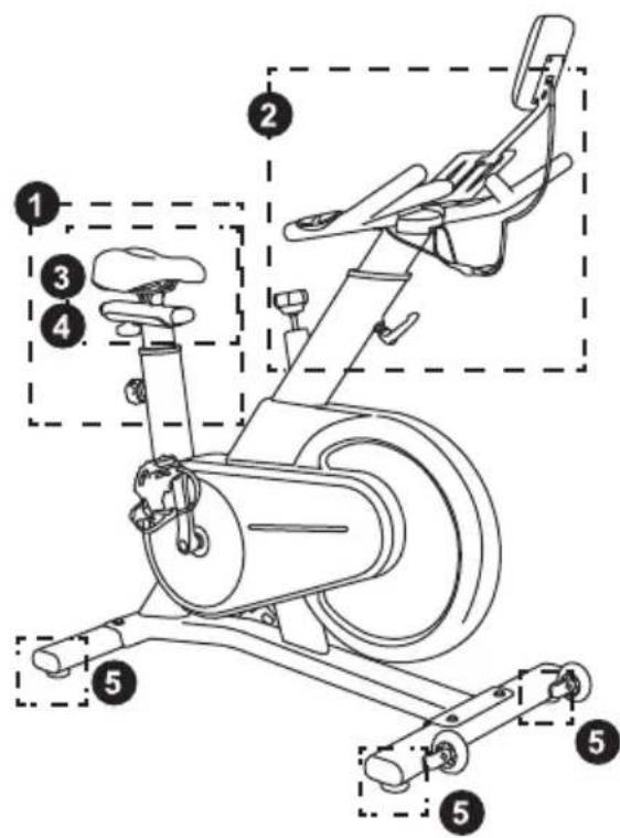COSTWAY SP37612 - Réglage de chaque piece - 1