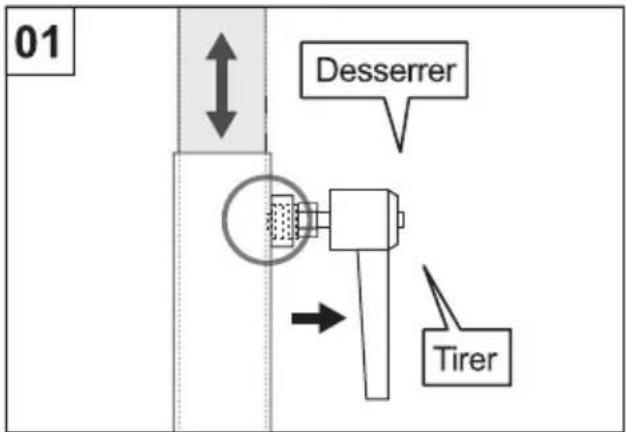 COSTWAY SP37612 - Utilisation du levier de réglage de la hauteur - 1