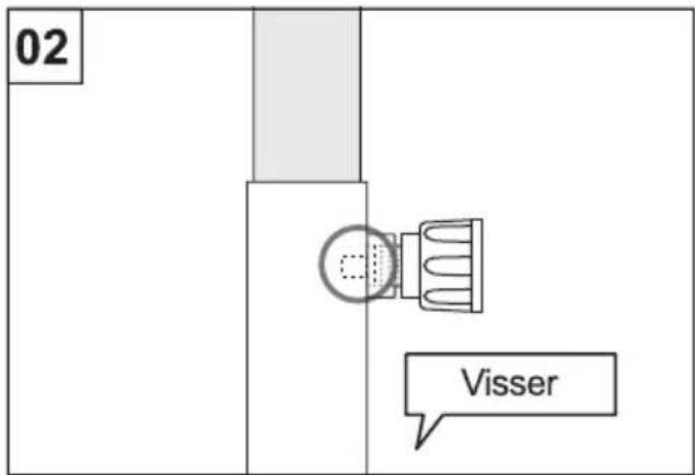 COSTWAY SP37612 - Utilisation du bouton de serrage - 2