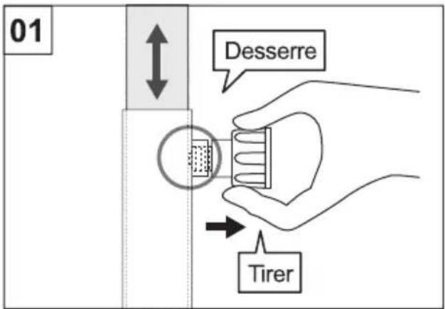 COSTWAY SP37612 - Utilisation du bouton de serrage - 1