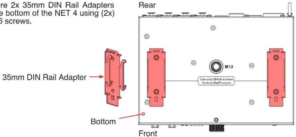 Adj NET 4 - 35MM DIN RAIL ADAPTERS (SOLD SEPARATELY): - 1