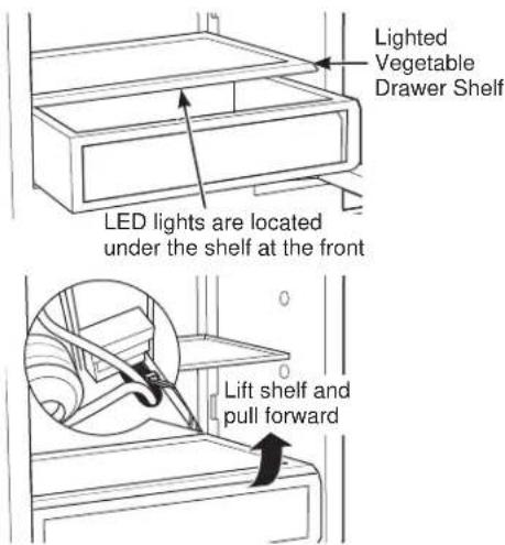 Monogram ZIC303NPPII - LIGHTED VEGETABLE DRAWER SHELF - 1
