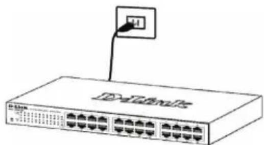 D-LINK DGS110008 - 步驟 3-將 AC 電源線連接至交換器 - 1
