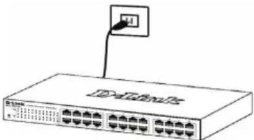 D-LINK DGS110008 - Etapa 3 – Conectando o Cabo de Alimentação CA - 1