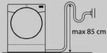 HAIER HD80A2939ES - Montieren des Ablaufschlauchs - 1
