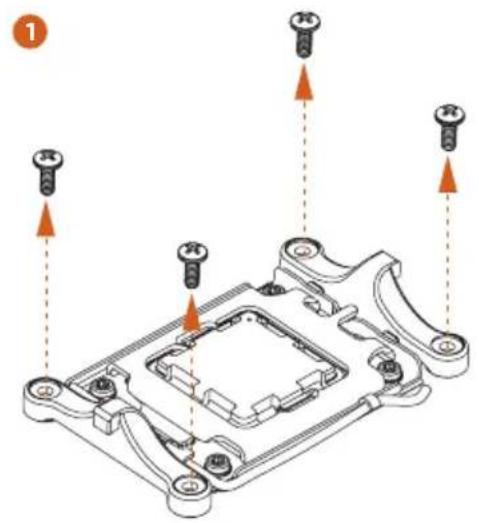 ASROCK X870 Pro RS WiFi - Installation du dispositif de refroidissement de l'unité centrale (Type 1) - 1
