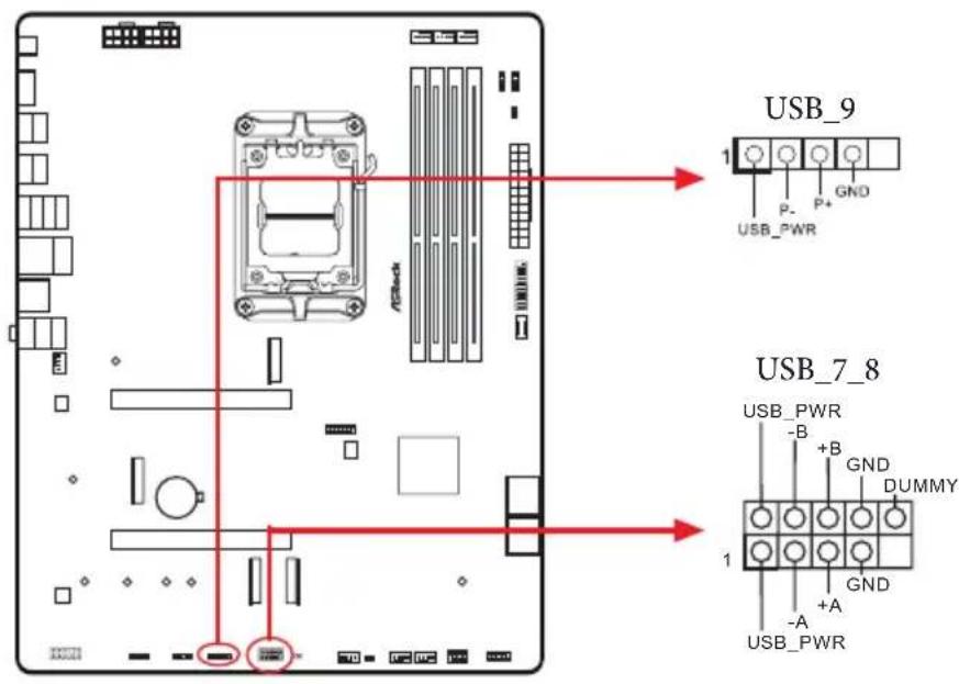 ASROCK X870 Pro RS WiFi - Embases et connecteurs de la carte mère - 9