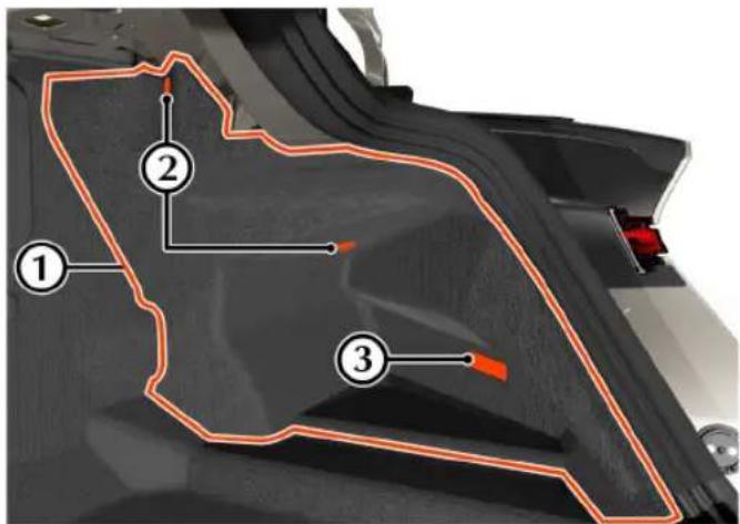 Aston Martin DB11 (2021) - Ouverture de secours du volet à carburant - 1
