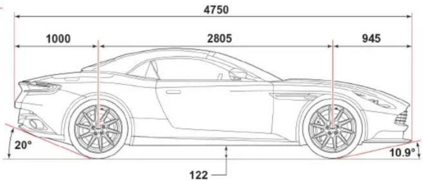 Aston Martin DB11 (2021) - Dimensions externes - 3