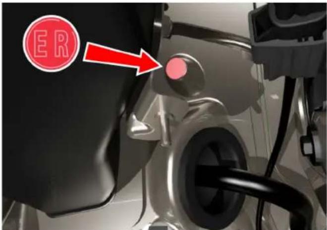 Aston Martin DB11 (2021) - Ouverture de secours du volet à carburant - 3