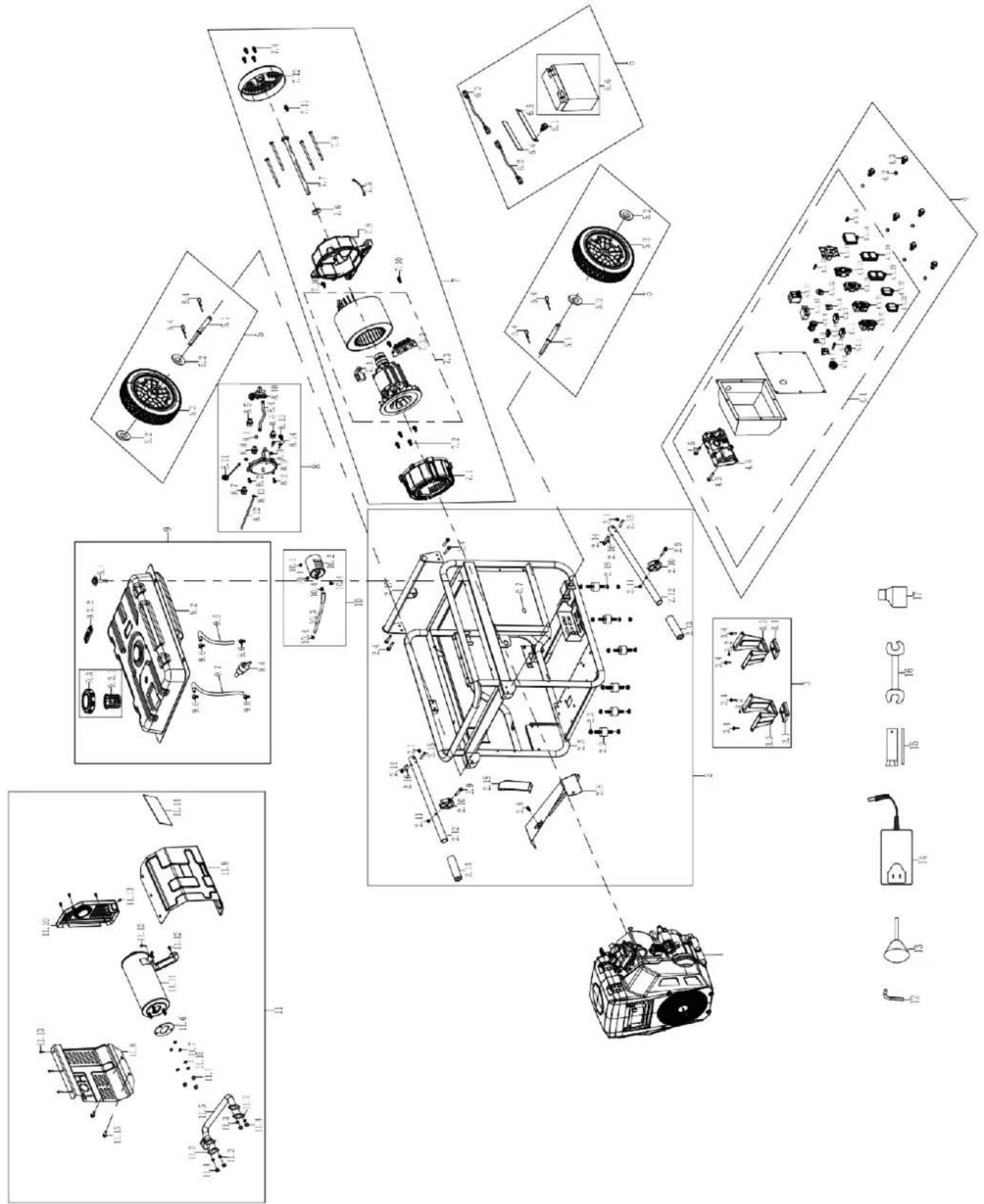 WESTINGHOUSE WGen14500DF - ENGINE EXPLODED VIEW - 2
