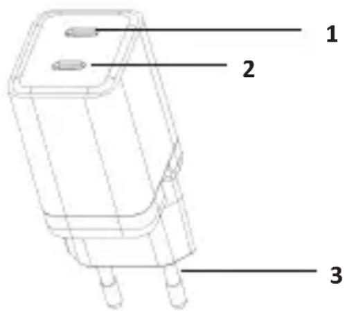 INTENSO W40CC GaN - Overzicht van het apparatus - 1