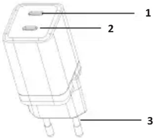 INTENSO W40CC GaN - Vue générale de l'appareil - 1