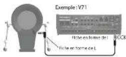 ROLAND KD12 - Connexion au module de sons de batterie - 1