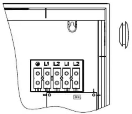 MIDEA MWH180ECNCR - Instalación del cable de alimentación - 2