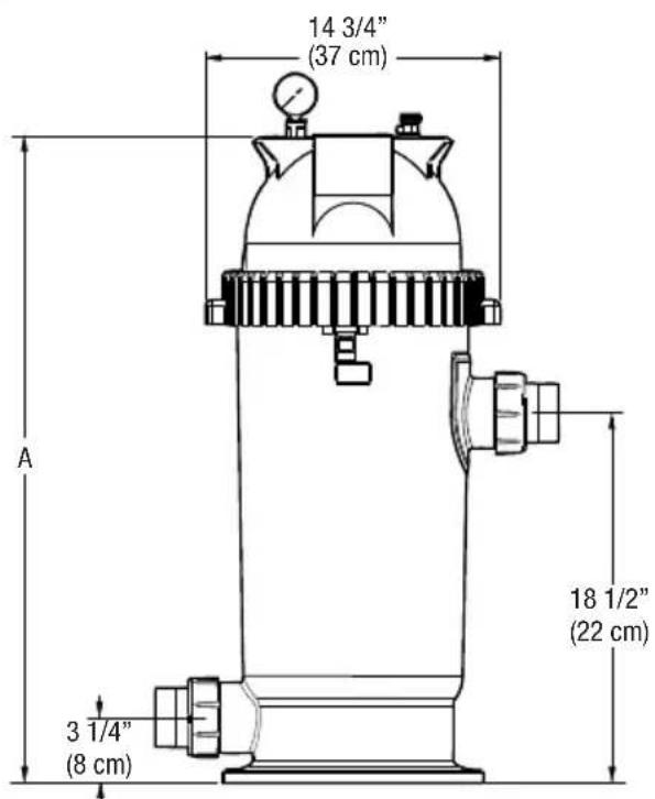 Jandy CS100 - Dimensions - 1