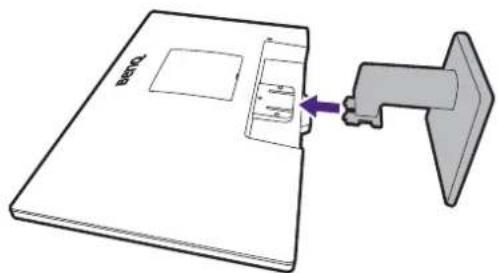 BENQ GW2491 - Fixez la base du moniteur et le pied du moniteur. - 5