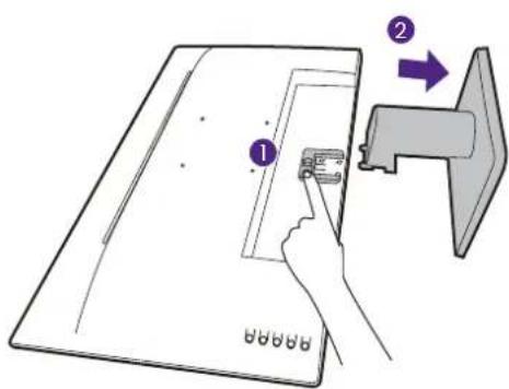 BENQ GW2491 - Retirez le pied du moniteur. - 1