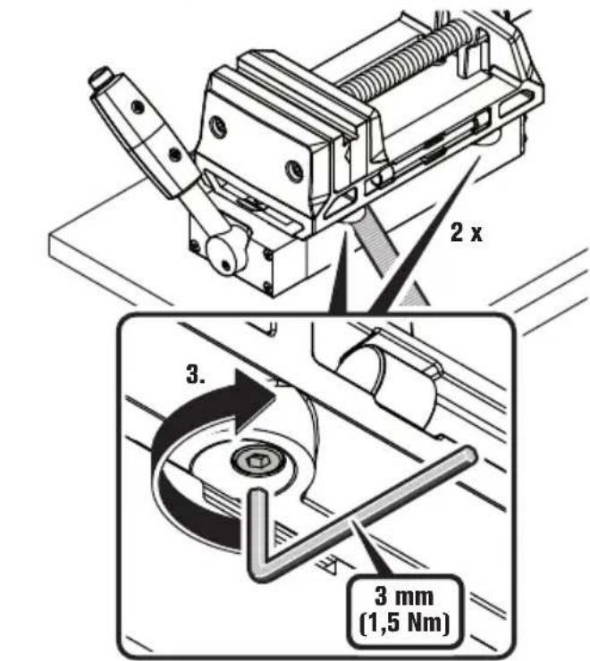 Fein VersaMAG - Fastening the vise to the permanent magnet (figure 7). - 2