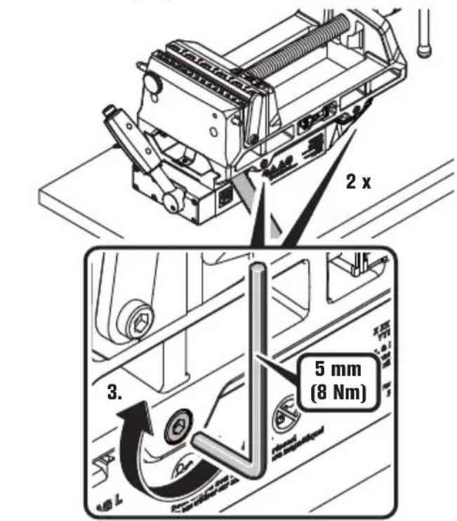 Fein VersaMAG - Fastening the vise to the permanent magnet (figure 7). - 4