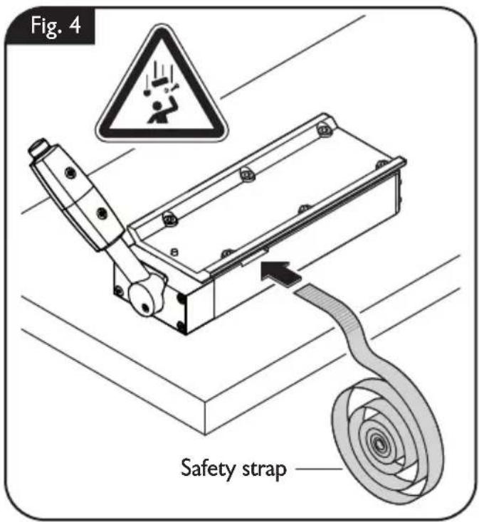 Fein VersaMAG - Fastening the measuring tool safety strap (figure 4). - 1