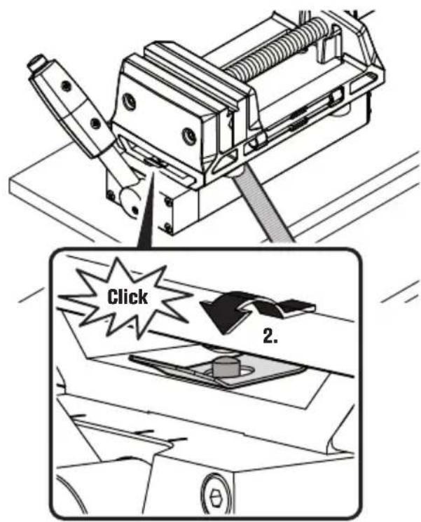 Fein VersaMAG - Fastening the vise to the permanent magnet (figure 7). - 3