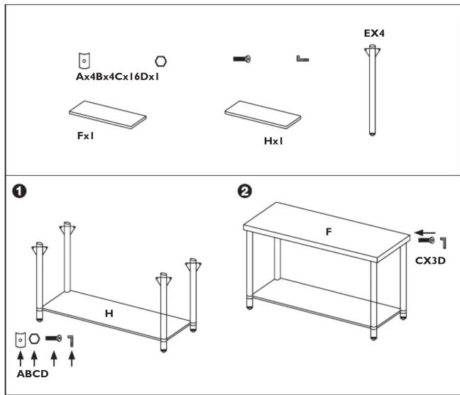 Royal Catering RCAT12070NW - WORKTABLE - 3