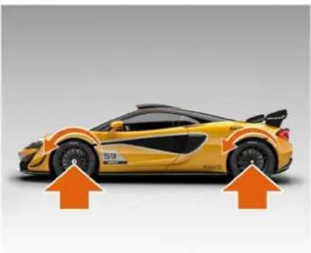 McLaren 620R (2020) - Sens de serrage des écrous de roue - 1