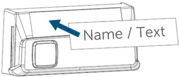 Homematic IP HmIPDBB - Placing/changing the label - 1