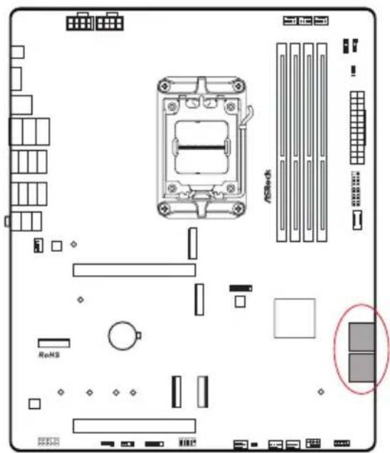 ASROCK B850 ProA WiFi - Embases et connecteurs de la carte mère - 7