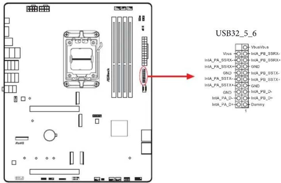 ASROCK B850 ProA WiFi - Embases et connecteurs de la carte mère - 10