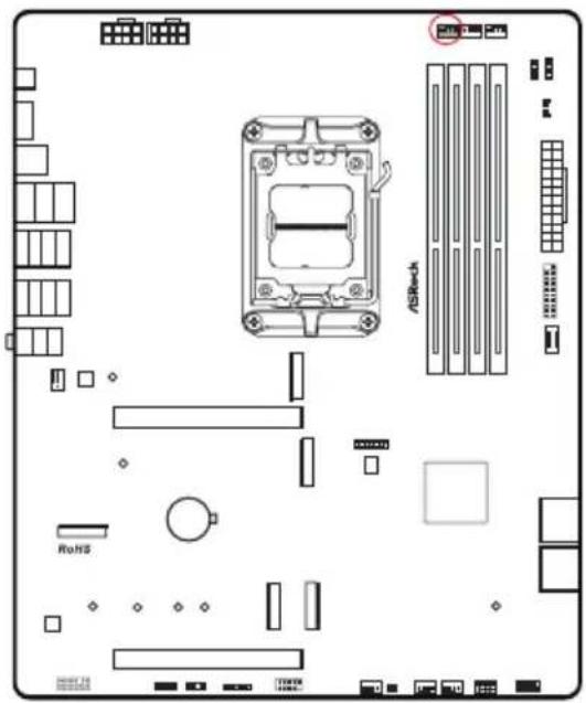 ASROCK B850 ProA WiFi - Embases et connecteurs de la carte mère - 17