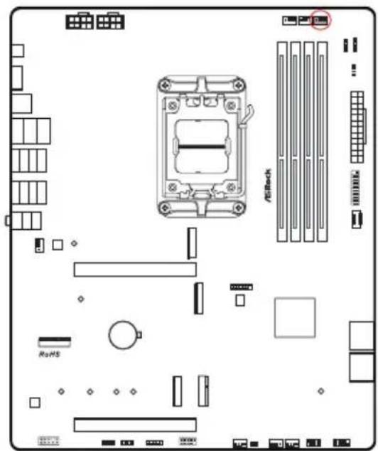 ASROCK B850 ProA WiFi - Embases et connecteurs de la carte mère - 21