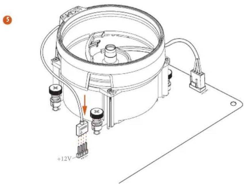 ASROCK B850 ProA WiFi - Installation du dispositif de refroidissement de l'unité centrale (Type 1) - 9