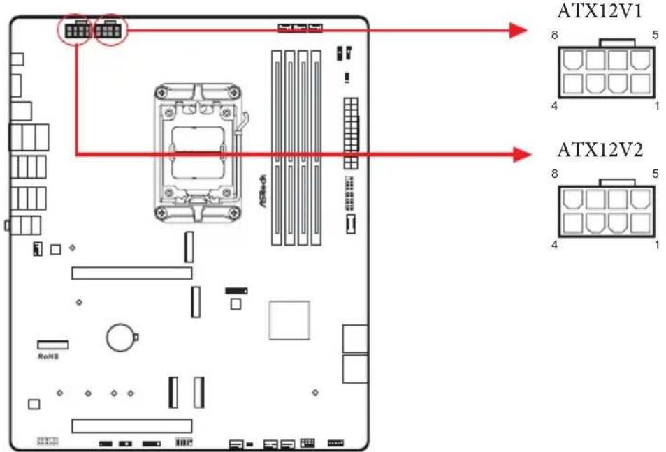 ASROCK B850 ProA WiFi - Embases et connecteurs de la carte mère - 25