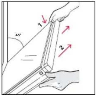 ROSIERES RO6S3B3YTB - OUTSIDE THE OVEN: removal and cleaning the glass door - 3
