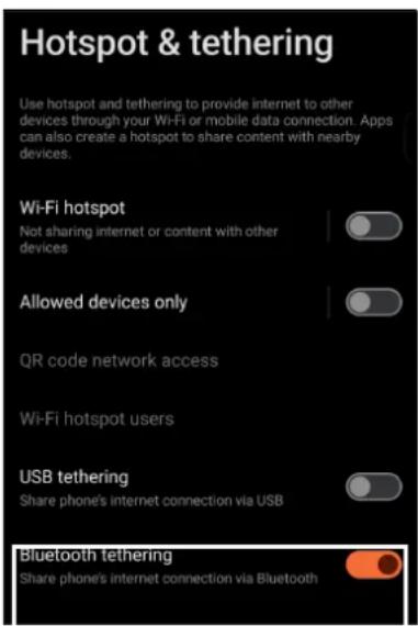 ASUS ROG Phone 9 - Partage de connexion Bluetooth - 1
