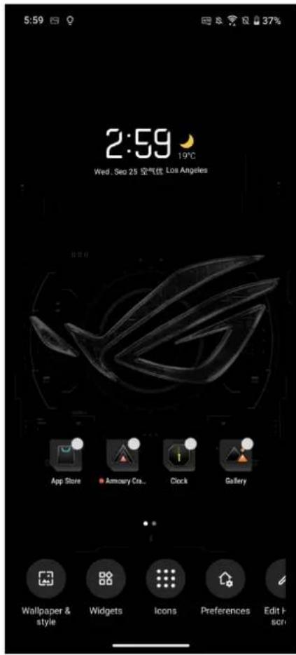 ASUS ROG Phone 9 - Personnaliser l'écran d'accueil - 1