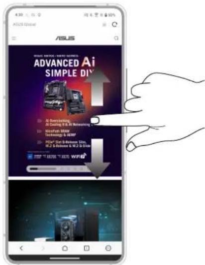 ASUS ROG Phone 9 - Naviguer entre plusieurs pages ou écrans - 2