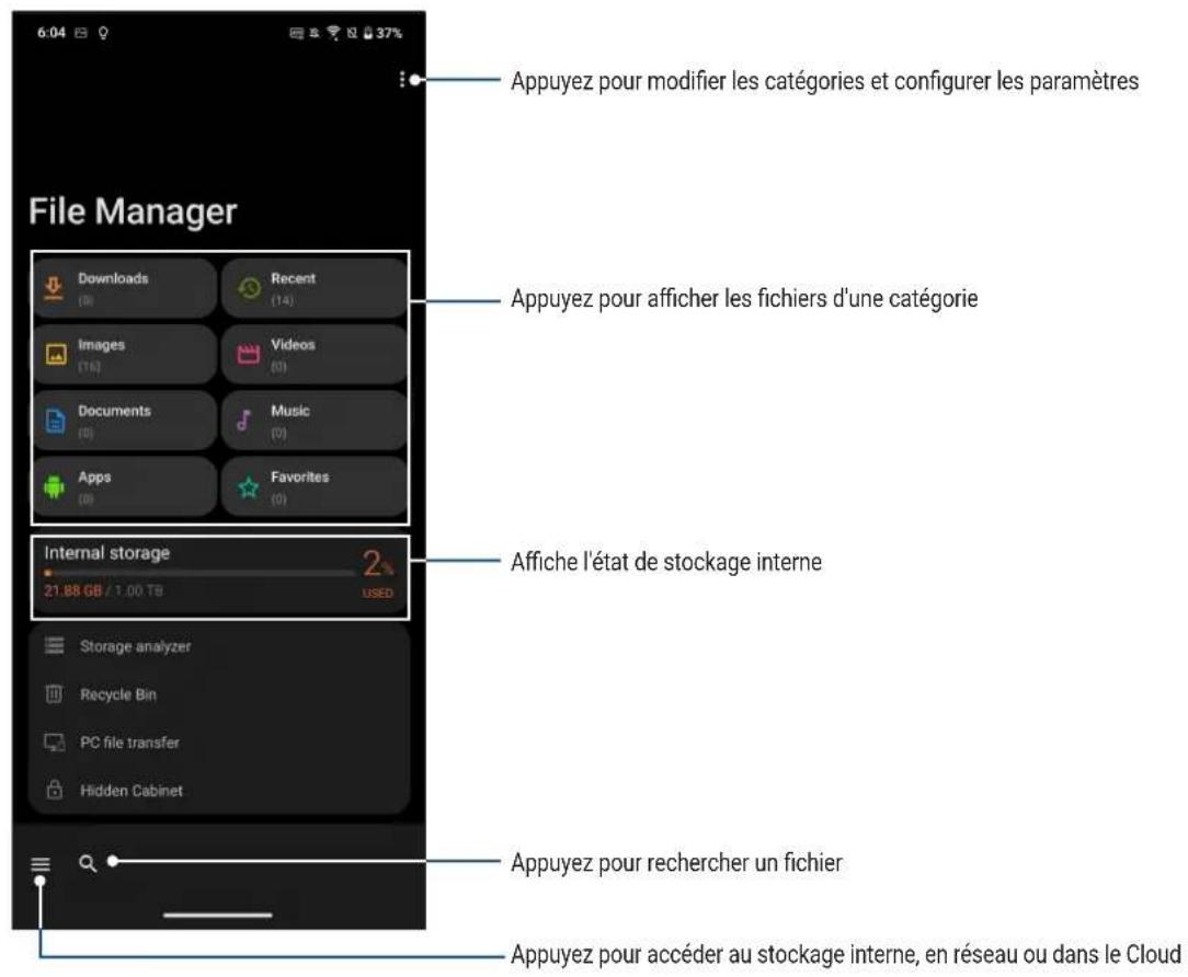 ASUS ROG Phone 9 - Gestionnaire de fichiers - 1