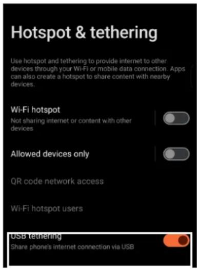 ASUS ROG Phone 9 - Partage de connexion USB - 1