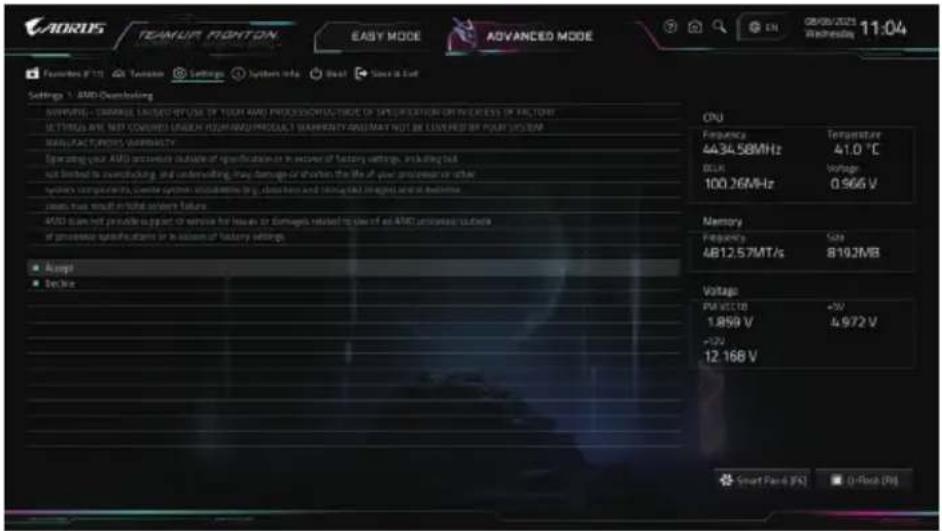 GIGABYTE X870I AORUS PRO ICE - AMD Overclocking - 1