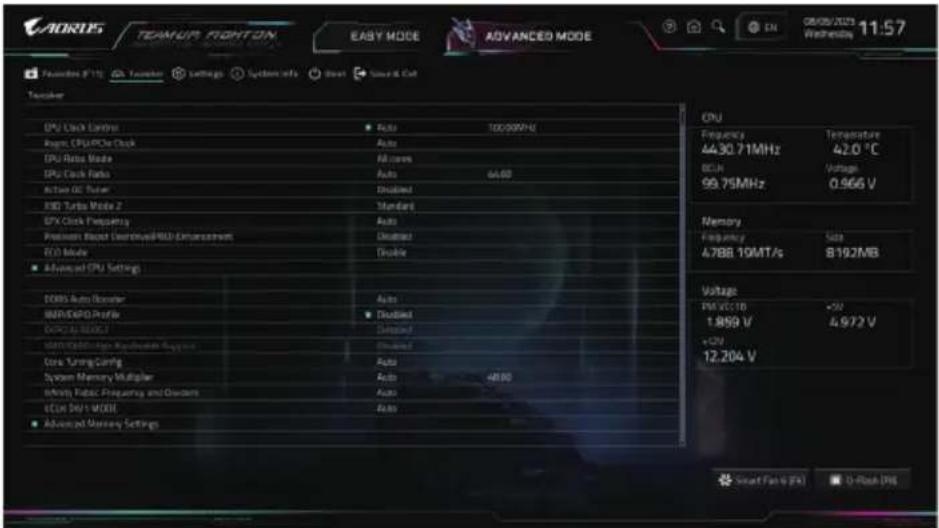 GIGABYTE X870I AORUS PRO ICE - Tweaker(频率 / 电压控制 ) - 1