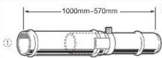 Toyotomi FF55 - Verlngstuk uitaatleiding (M) ONDERDEEL #17206012 - 1