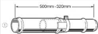 Toyotomi FF55 - Verlengstuk uitylaatleiding (S) ONDERDEEL #17206011 - 1