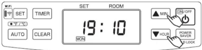 Toyotomi FF55 - Configuración del reloj - 1