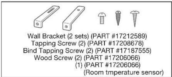 Toyotomi FF55 - STANDARD INSTALLATION PARTS - 1