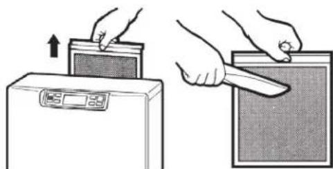 Toyotomi FF55 - Nettoyer le filtré à air de circulation (UNE FOIS PAR SEMAINE) - 1