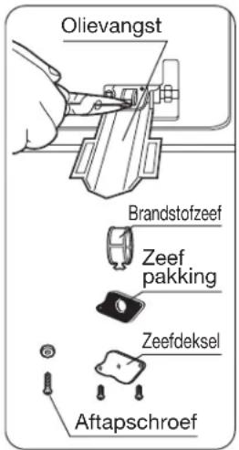 Toyotomi FF55 - De brandstofzeef reinigen (EENS PER MAAND) (FF-55) - 1