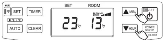 Toyotomi FF55 - Ajuste de la temperatura ambiente - 1